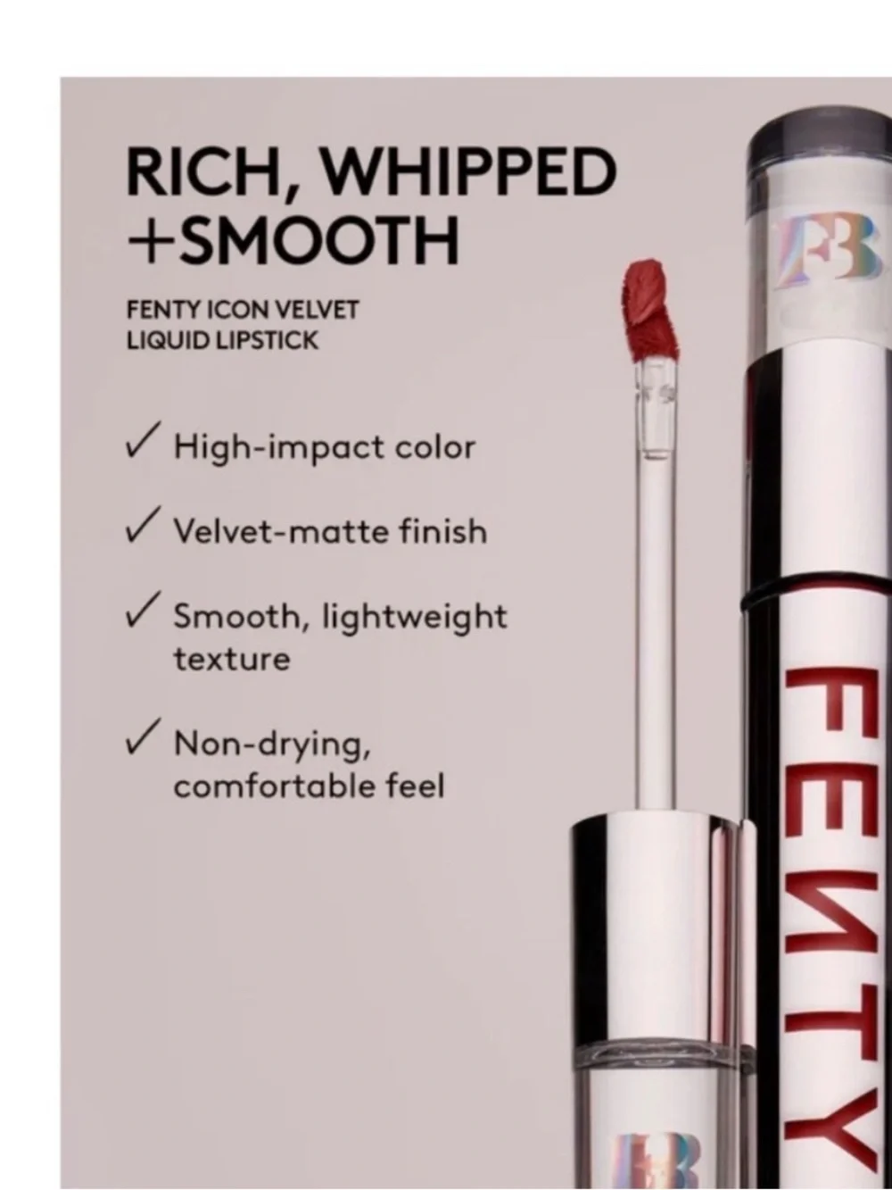 FENTY ICON  by Rihanna  Velvet Liquid Lipstick, H.B.I.C. - 02